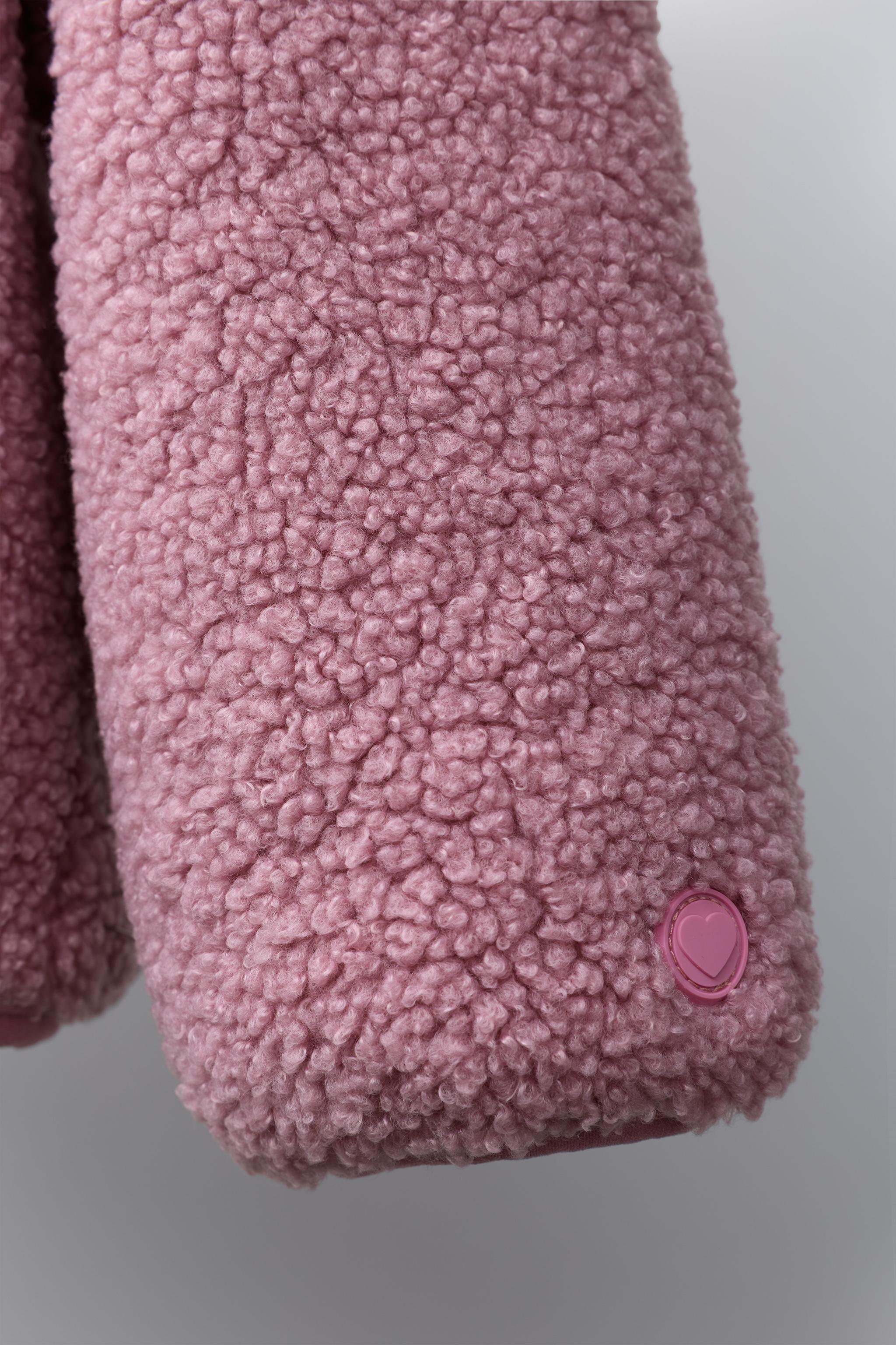 VESTE EFFET MOUTON À CAPUCHE